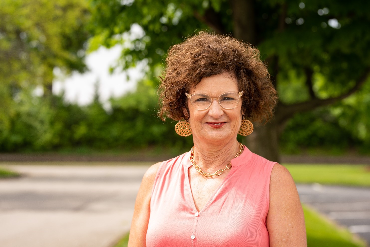 Carol looking at the camera