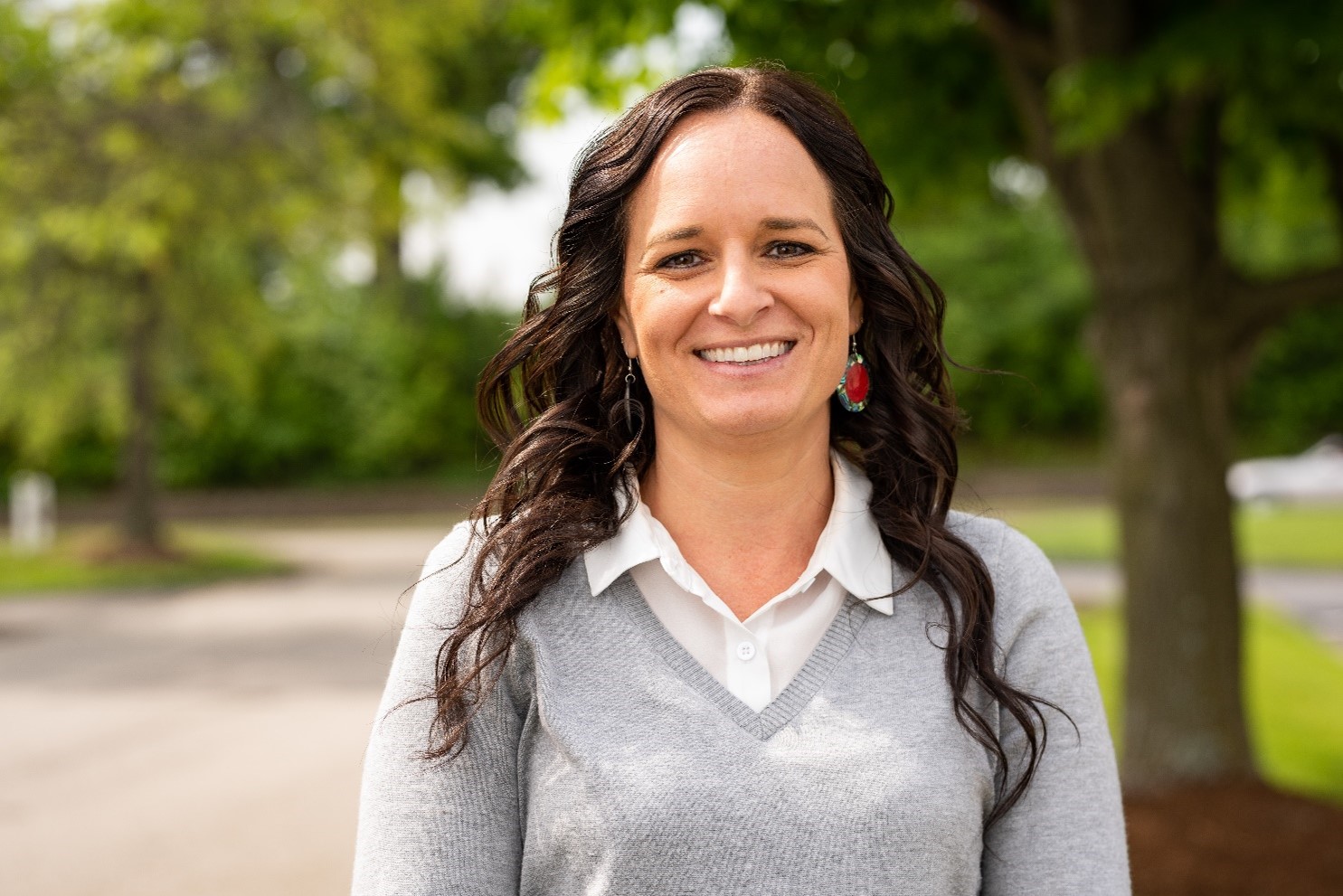 Megan looking at the camera